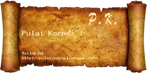 Pulai Kornél névjegykártya